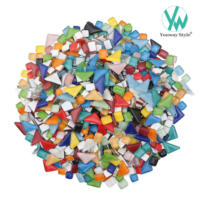 Assorted Colors Irregular Mosaic Glass Tiles