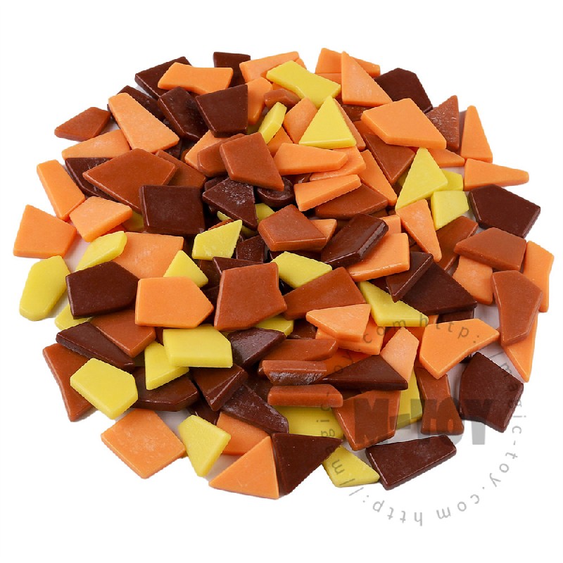 Warm Autumn Assortment Glossy Irregular Glass Mosaic