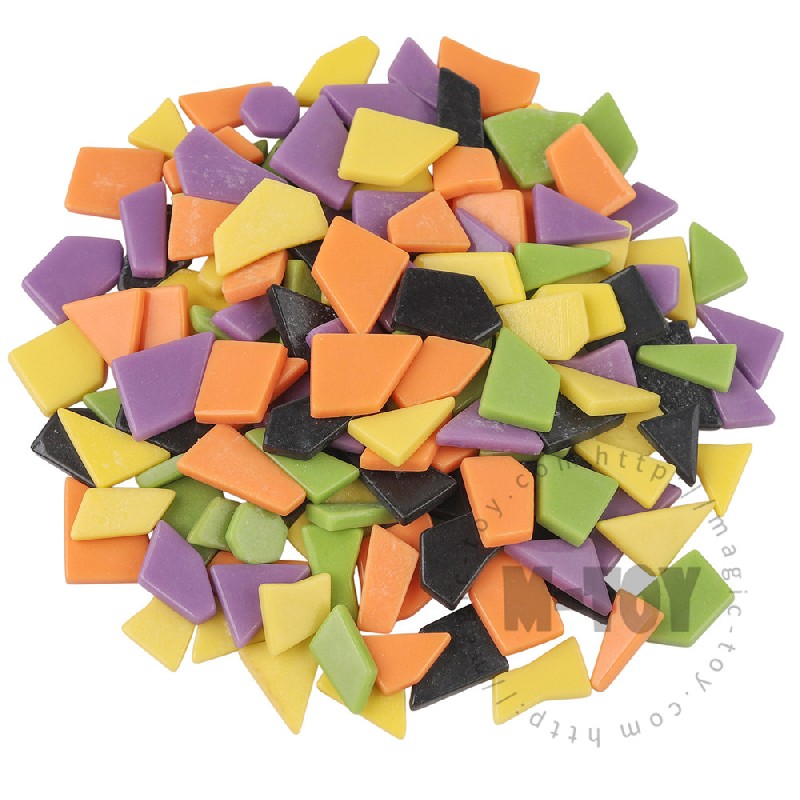 Happy Halloween Assortment Glossy Irregular Glass Mosaic