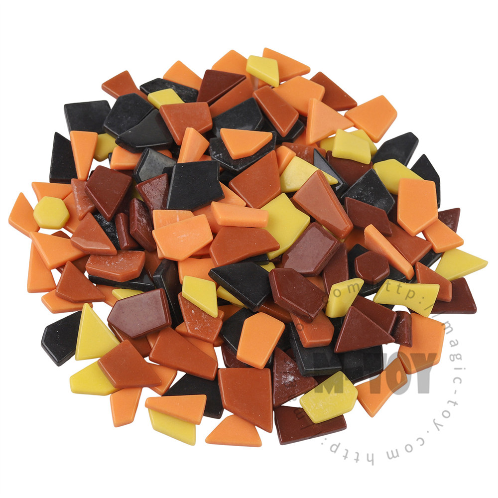 Warm Autumn Assortment Glossy Irregular Glass Mosaic