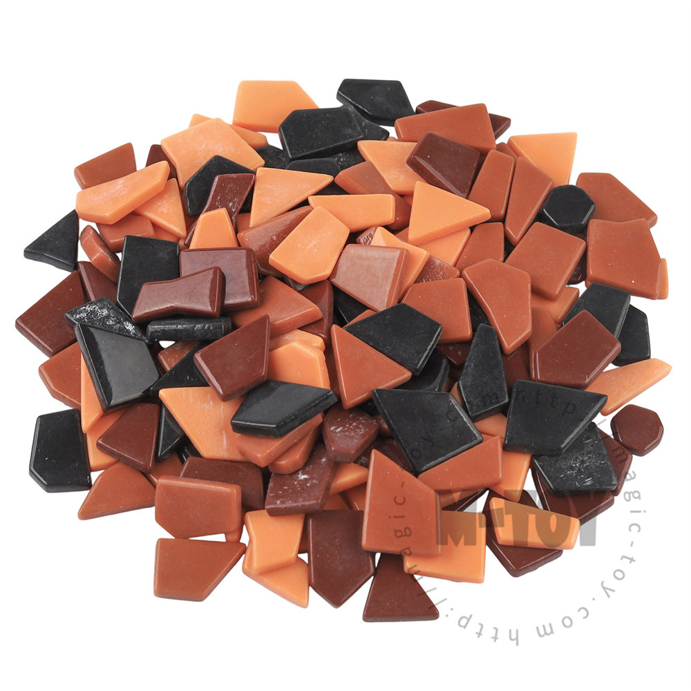 Warm Autumn Assortment Glossy Irregular Glass Mosaic