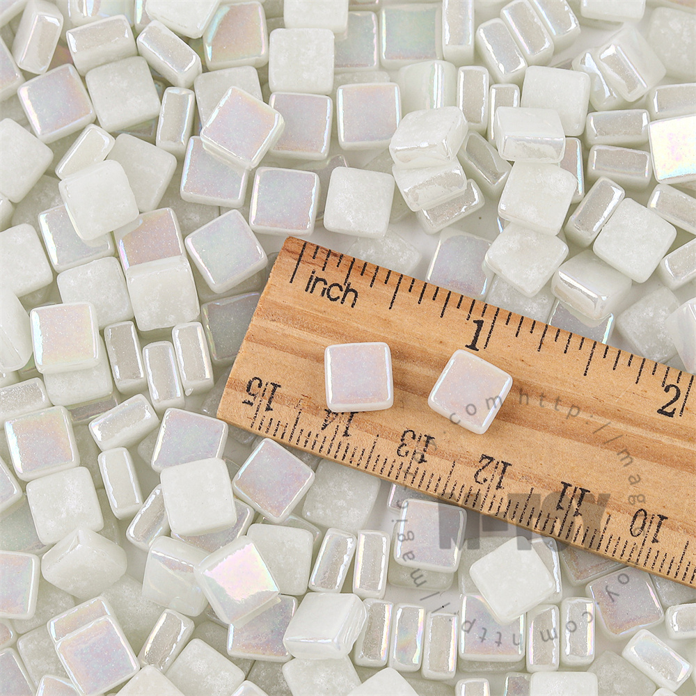 Iridescent Luminous Mini Square Glass Mosaic YG-8SSL001