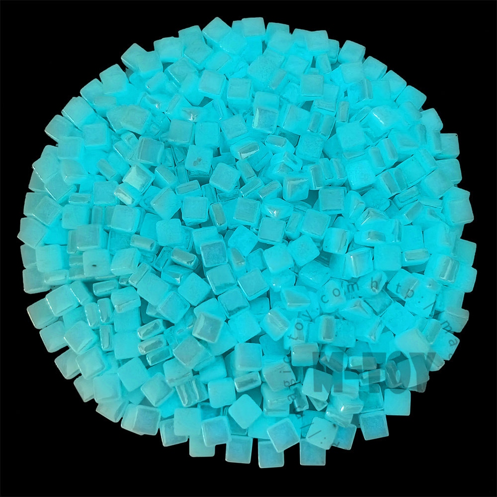 Iridescent Luminous Mini Square Glass Mosaic YG-8SSL001