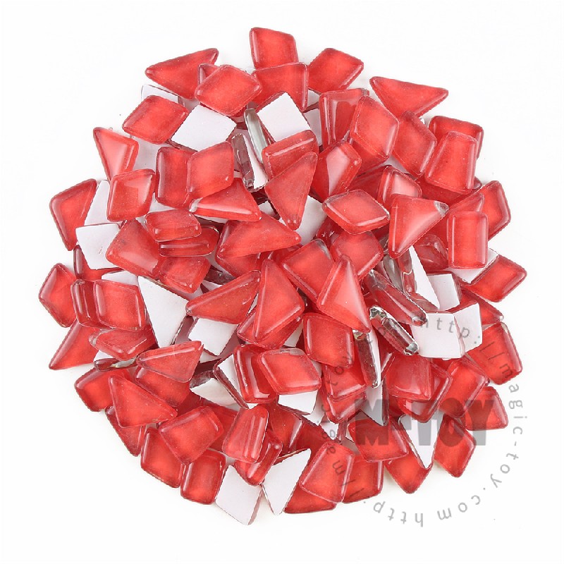 Red Irregular Crystal Glass Mosaic IR-CC915