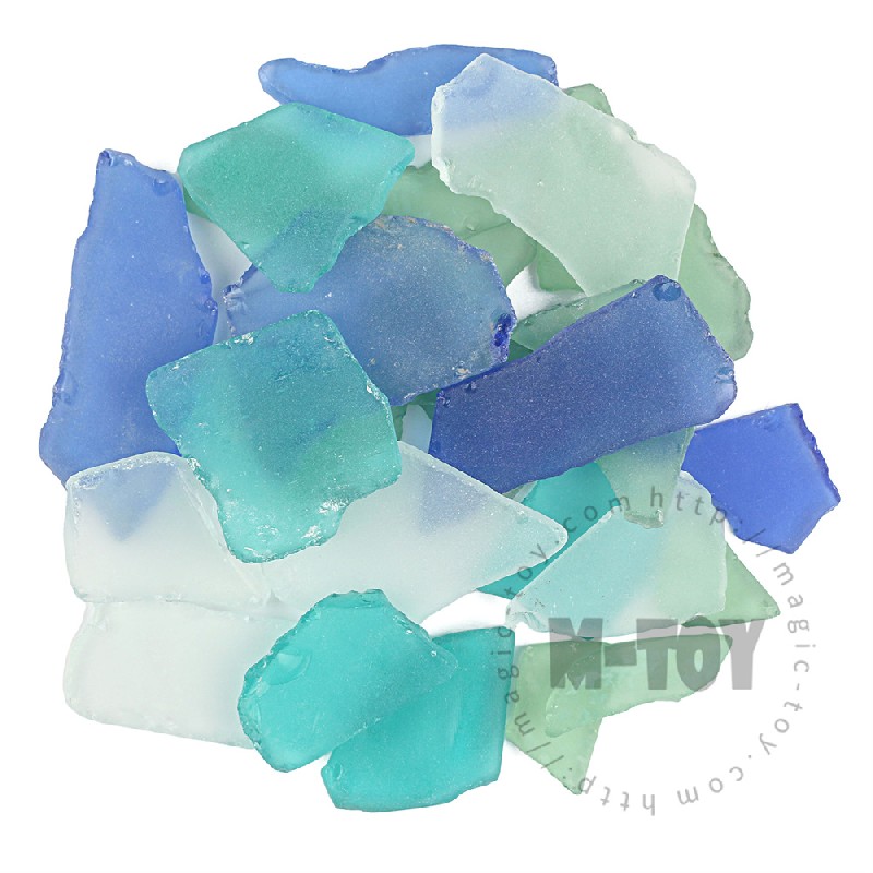 Blue Color Mixed Irregular Sea Glass CD-DW7002-M