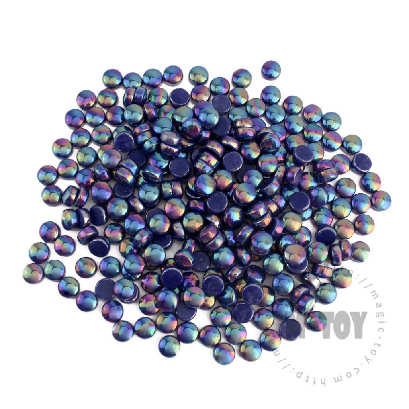 Cobalt Blue Iridescent Round Glass Mosaic SRL05