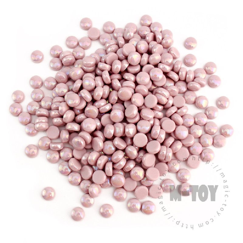 Pink Iridescent Round Glass Mosaic SRL68