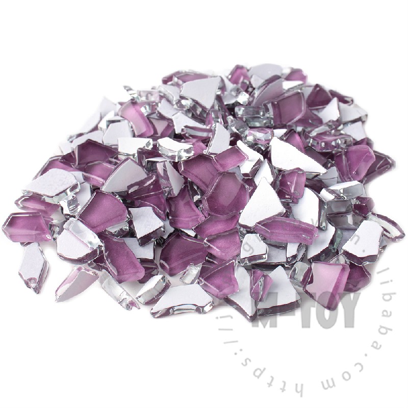 Purple Irregular Crackled Glass Mosaic TC-CC508