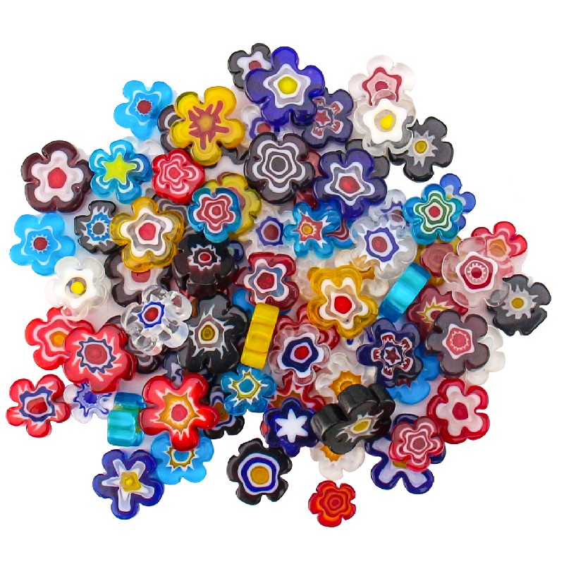 Random Color Mixed Flower Millefiori 914-FW9000