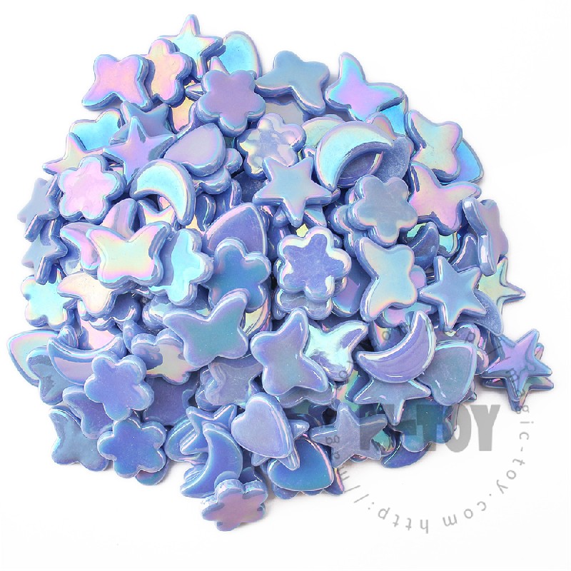 Iridescent Sky Blue Charms Glass Mosaic MU-SSL03