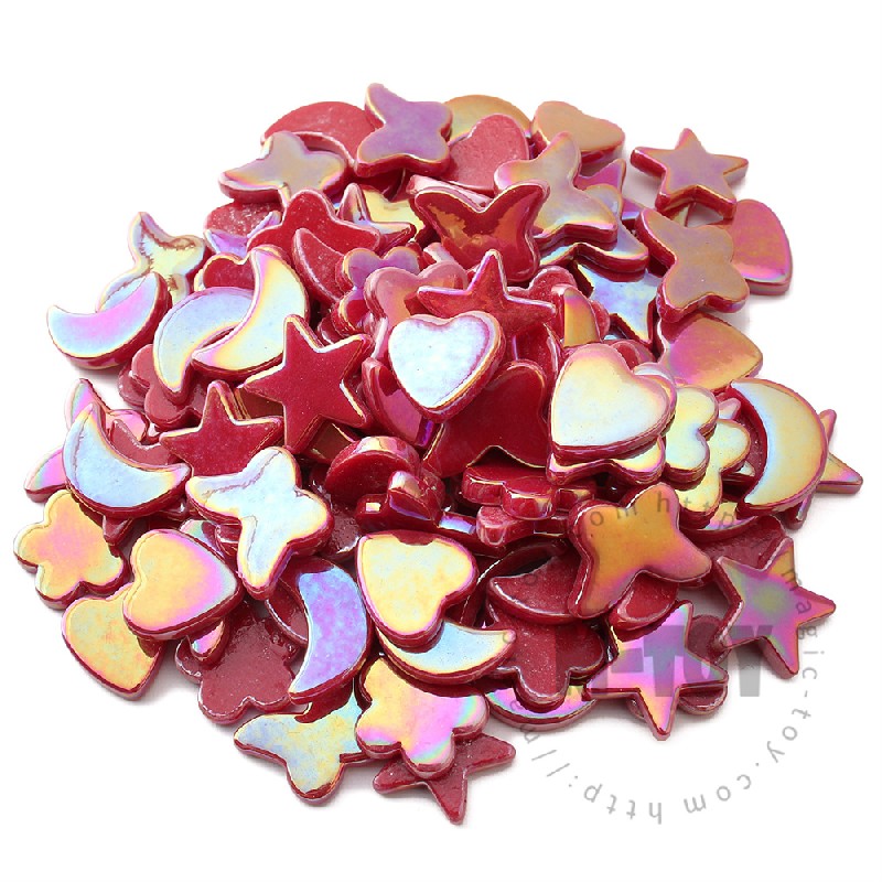 Iridescent Red Charms Glass Mosaic MU-SSL16