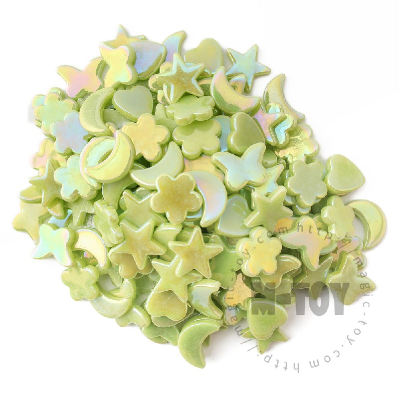 Iridescent Green Charms Glass Mosaic MU-SSL48