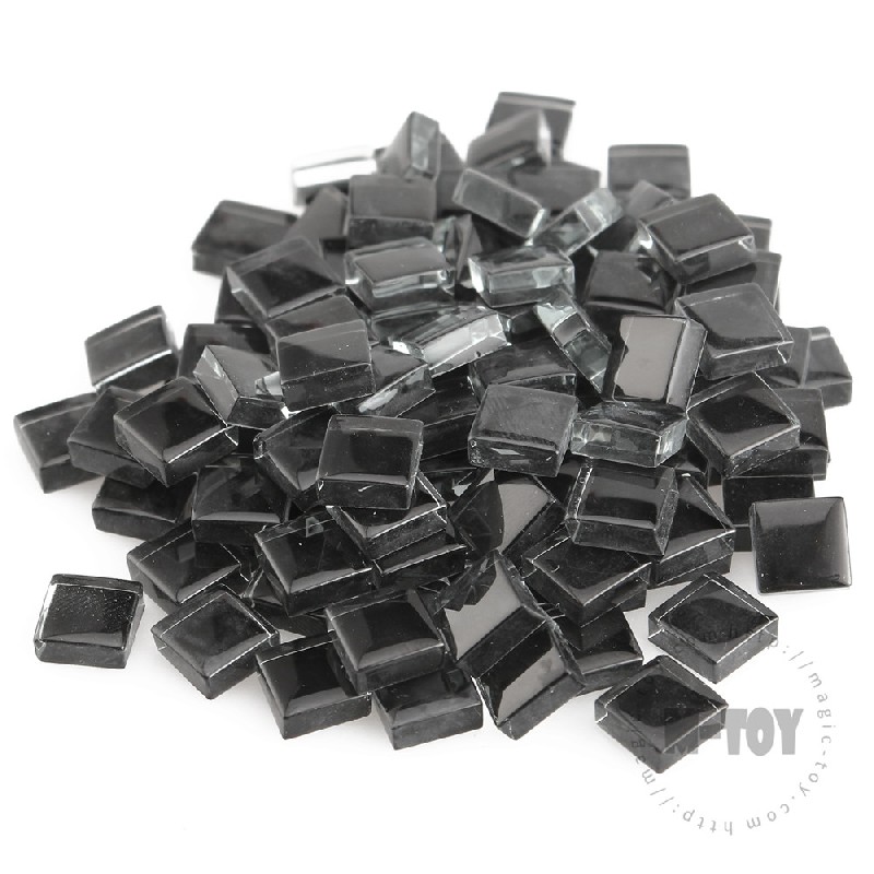 Black Square Crystal Glass Mosaic 10-CC801