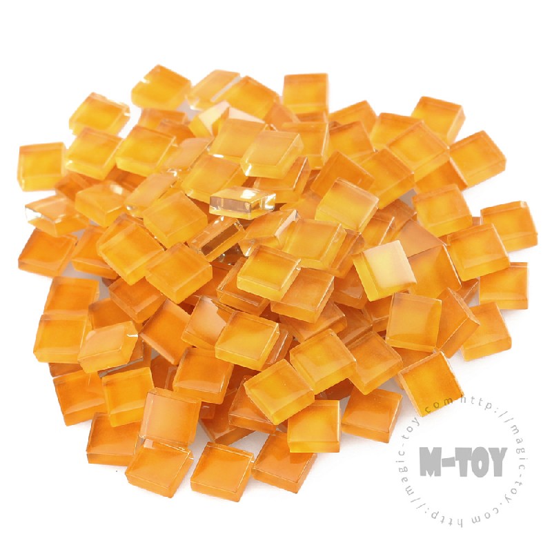 Orange Square Crystal Glass Mosaic 10-CC945