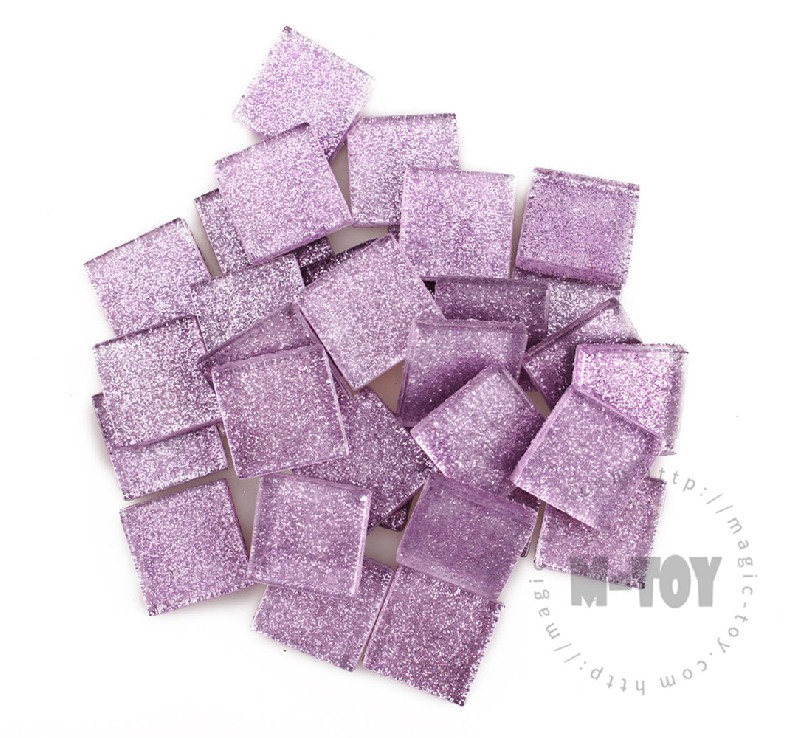 Purple Square Glitter Glass Mosaic 20-SPA500