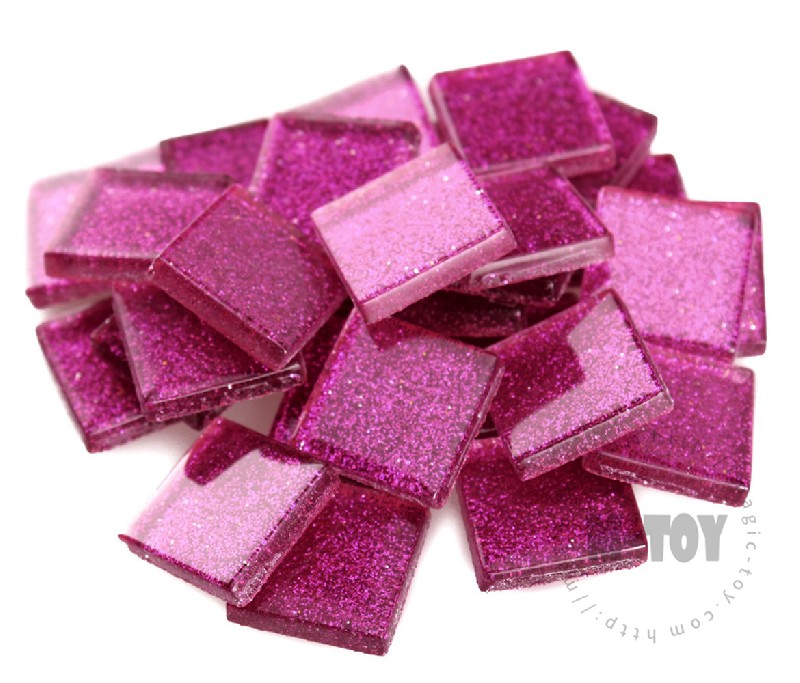 Purple Square Glitter Glass Mosaic 20-SPA503