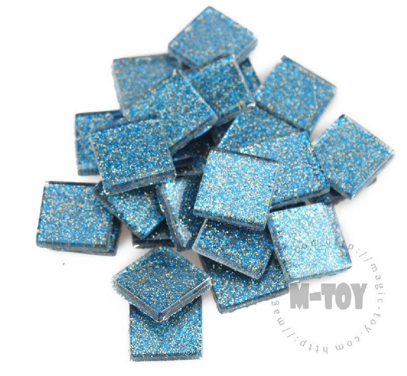 Blue Square Glitter Glass Mosaic 20-SPA710