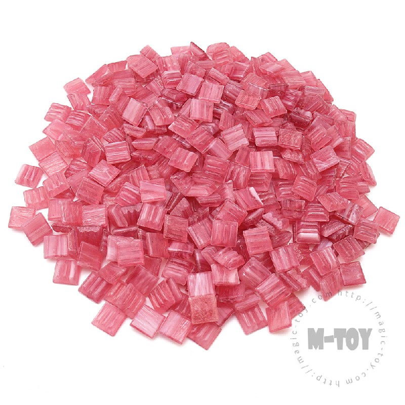 Pink Square Golden Line Hot-melting Glass Mosaic 10GST401