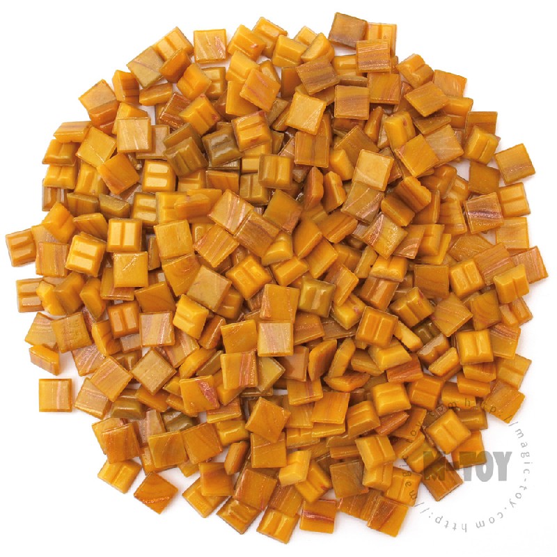 Yellow Square Golden Line Hot-melting Glass Mosaic 10GSG903