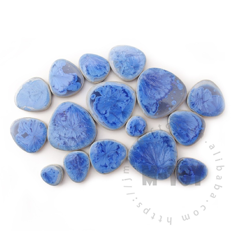 Blue Pebble Shape Ceramic Mosaic CDB705