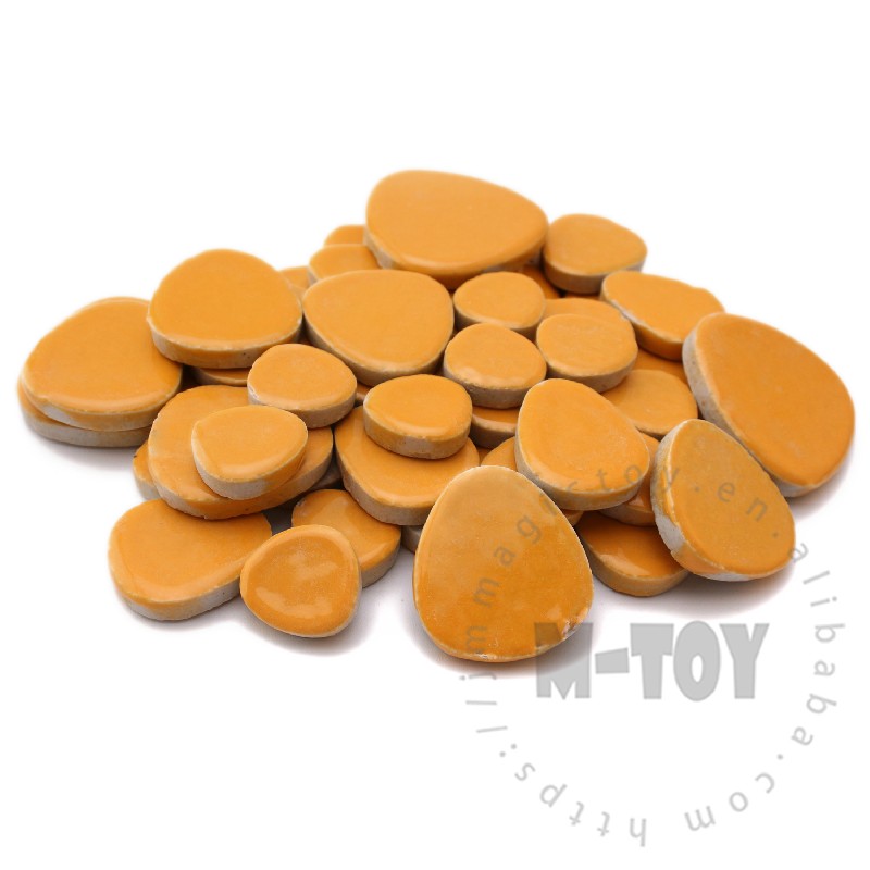 Orange Pebble Shape Ceramic Mosaic CDG904