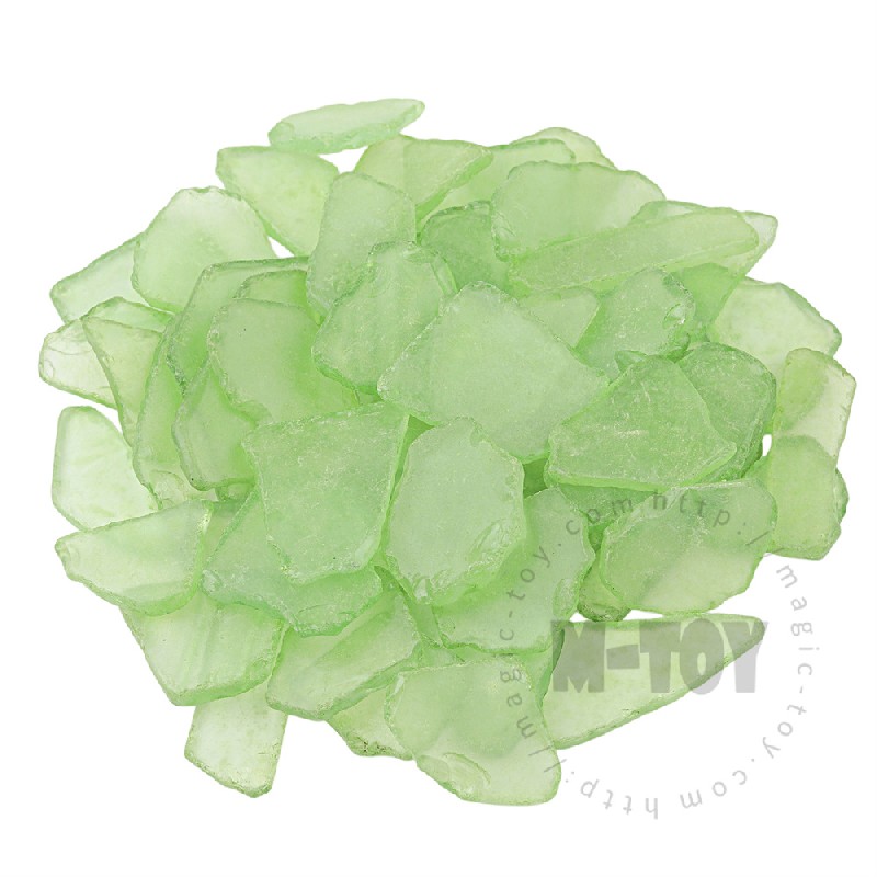 Light Green Color Irregular Sea Glass CD-HR603-M