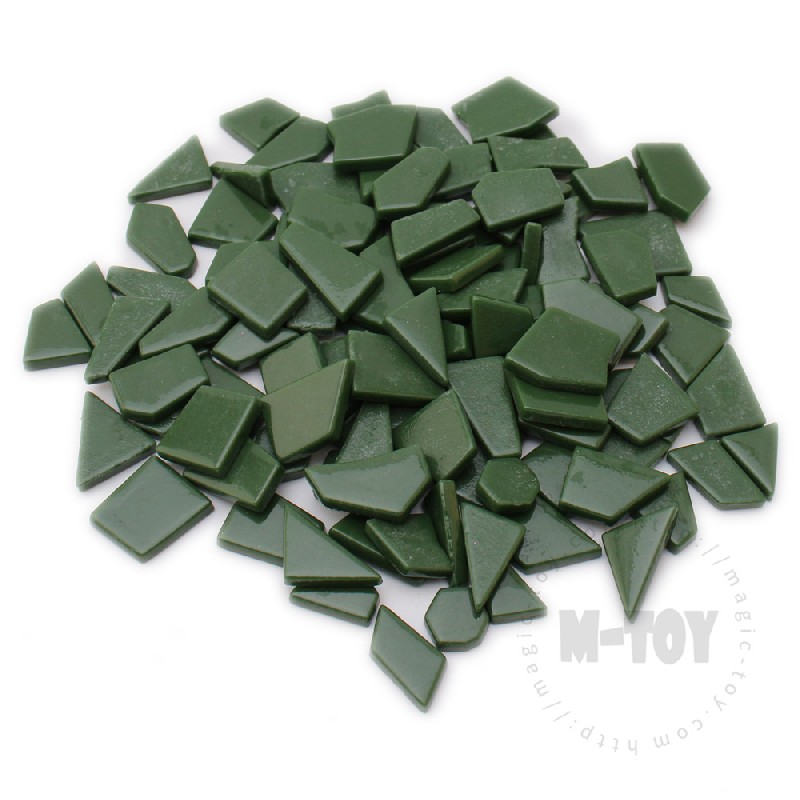 Dark Green Irregular Shape Glass Mosaic IR-SS44