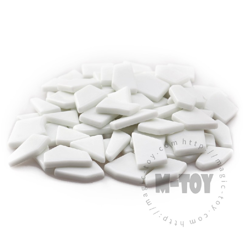 White Irregular Shape Glass Mosaic IR-SS100