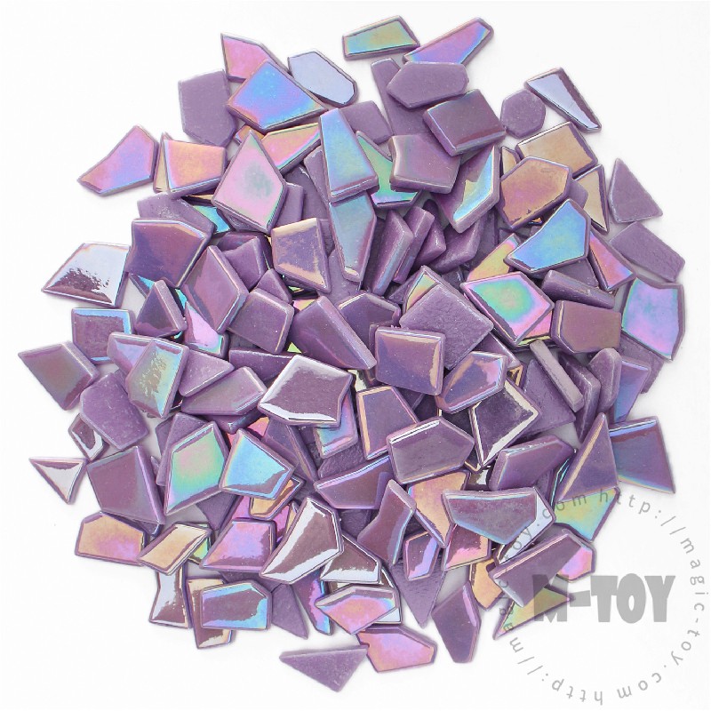 Purple Iridescent Irregular Shape Glass Mosaic IR-SSL62