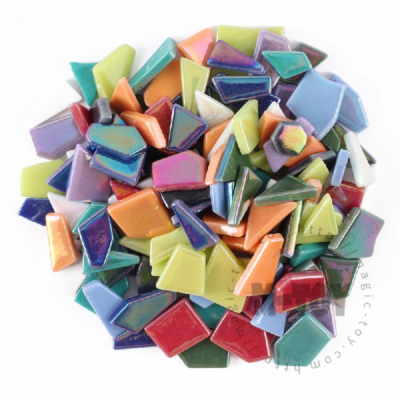 Assorted Iridescent Irregular Shape Glass Mosaic IR-SSWL9013