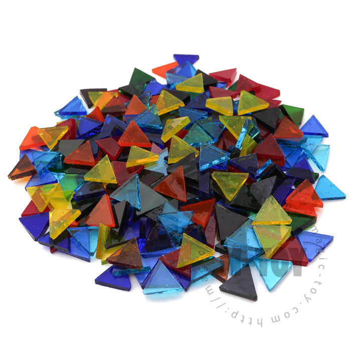 Assorted Color Triangle Opaque Stained Glass Mosaic 14TJG1001