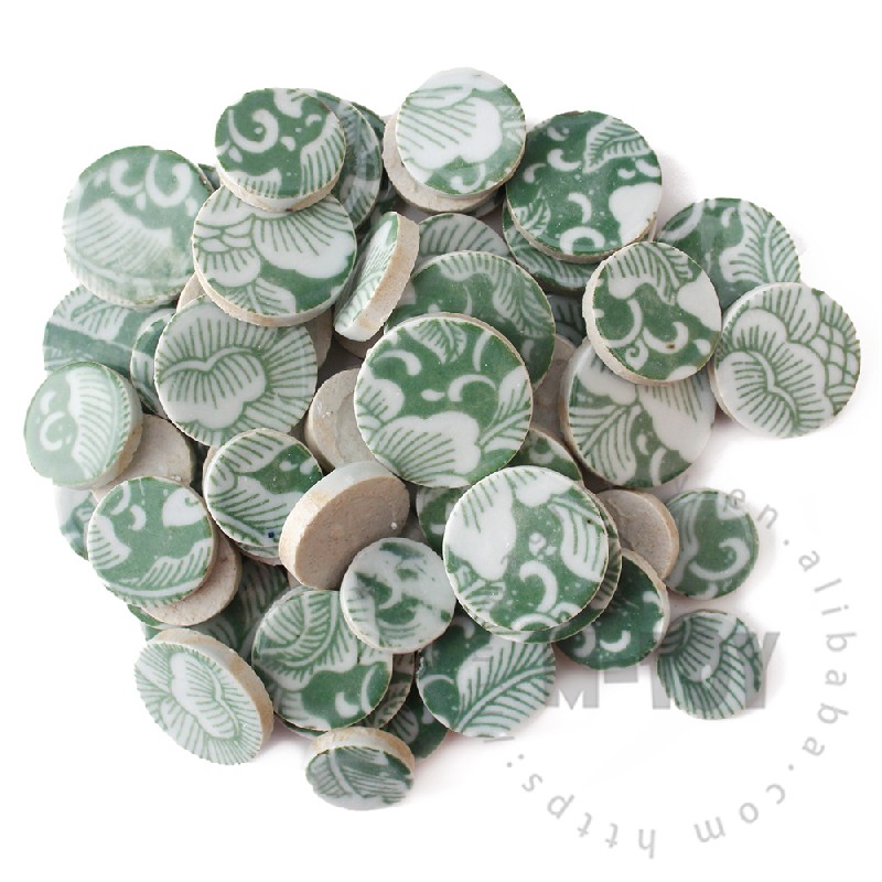 Green Round Shape Ceramic Mosaic CRQ630