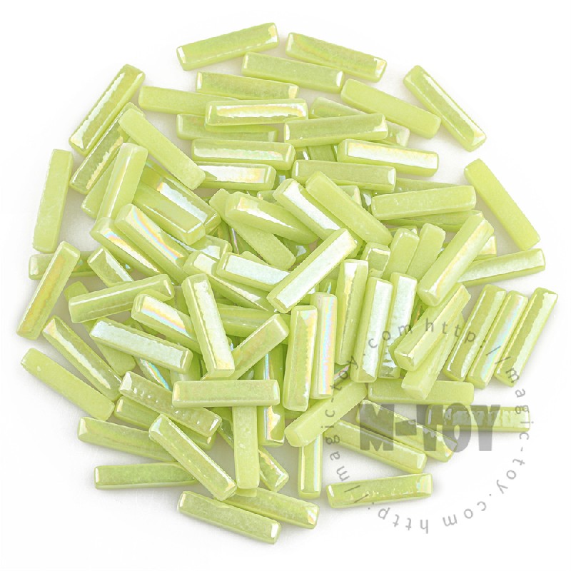 Iridescent Light Green Stick Glass Mosaic 525SBI48