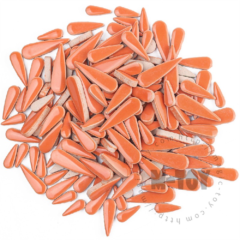 Orange Teardrop Shape Ceramic Mosaic CSDG901-5