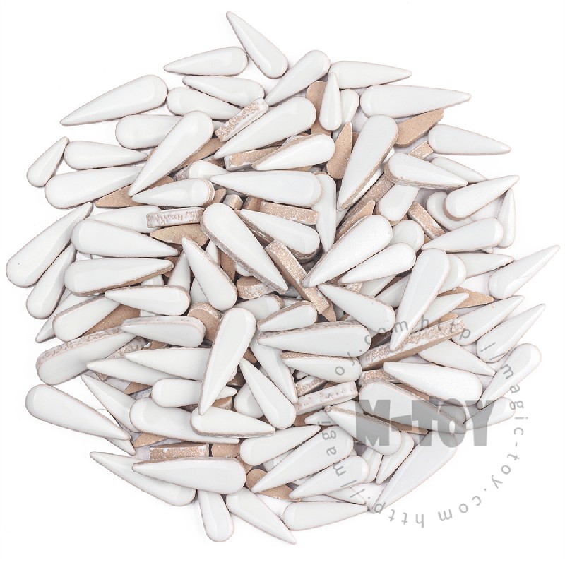 White Teardrop Shape Ceramic Mosaic CSDG101-5