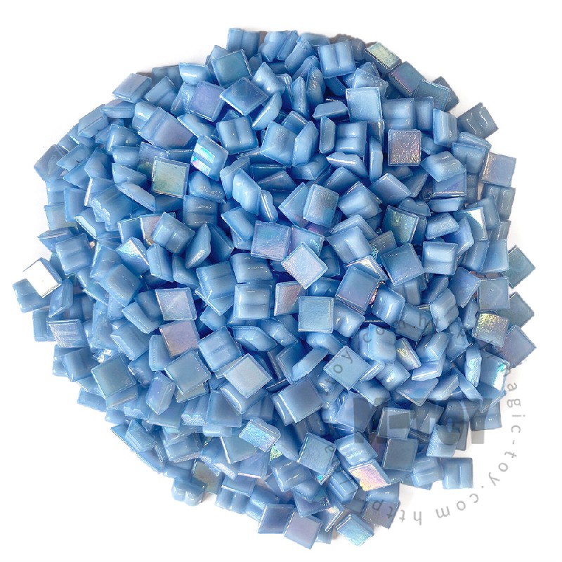 Blue Square Iridized Hot-melting Glass Mosaic 10PSI704