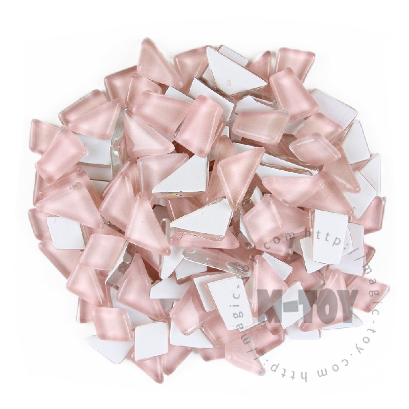 Pink Irregular Crystal Glass Mosaic IR-CC501