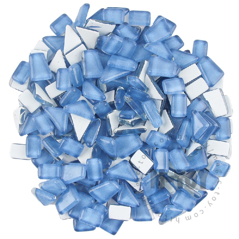 Blue Irregular Crystal Glass Mosaic IR-CC722