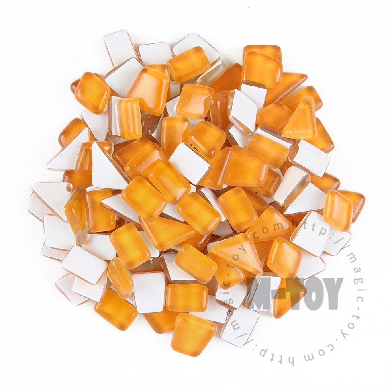 Orange Irregular Crystal Glass Mosaic IR-CC945