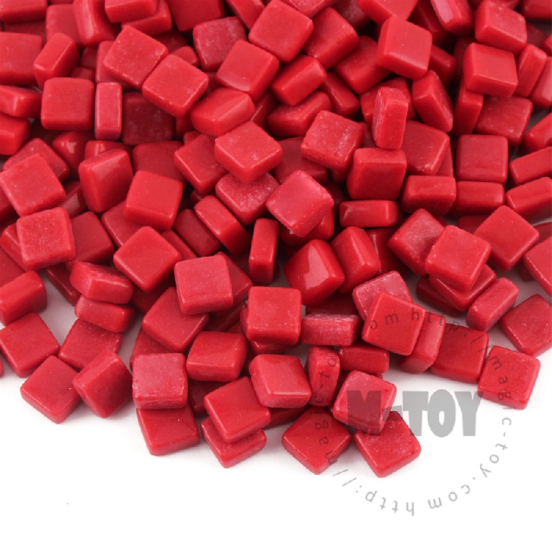 Red Mini Square Glass Mosaic 8SS16