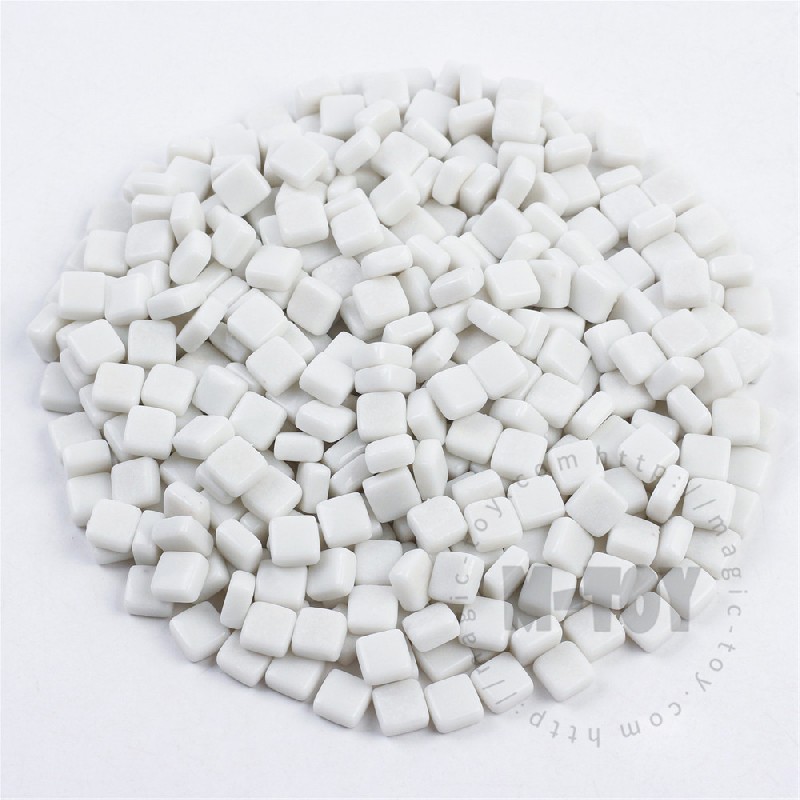 White Mini Square Glass Mosaic 8SS100