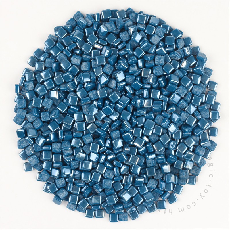 Blue Luster Mini Square Glass Mosaic 8SSL06