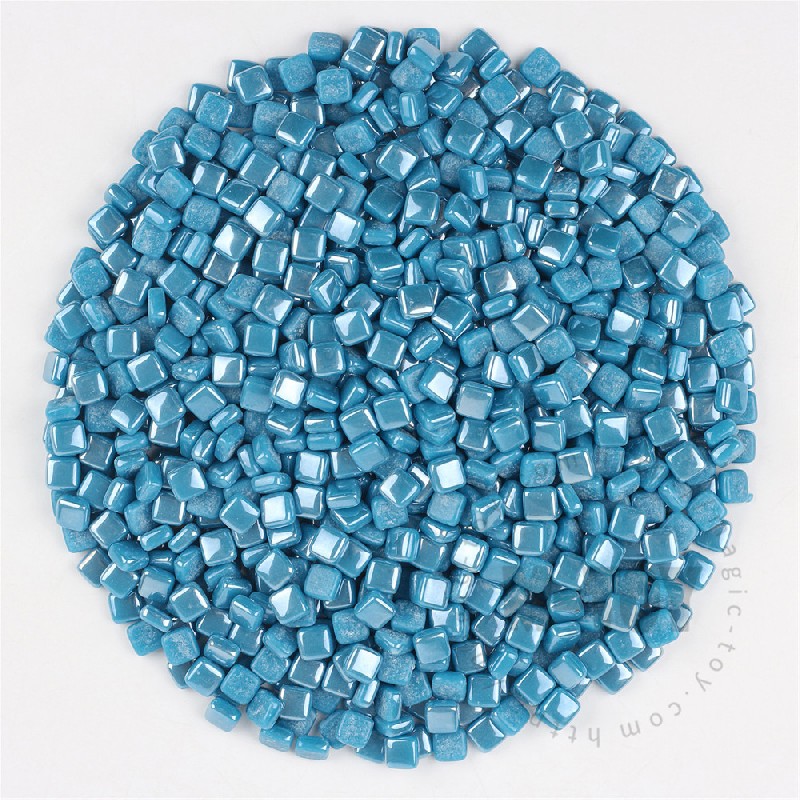 Blue Luster Mini Square Glass Mosaic 8SSL07