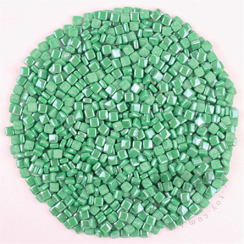 Green Luster Mini Square Glass Mosaic 8SSL46