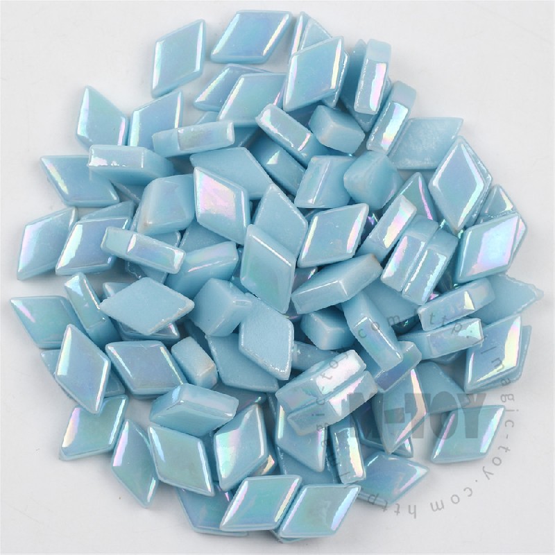 Blue Iridescent Diamond Glass Mosaic SLL09