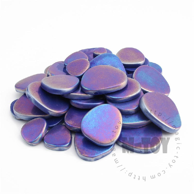 Purple Iridescent Pebbles Glass Mosaic PESSI05