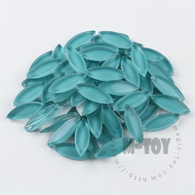 Green Leaf-shaped Mandala Glass Mosaic 925TY-CC626