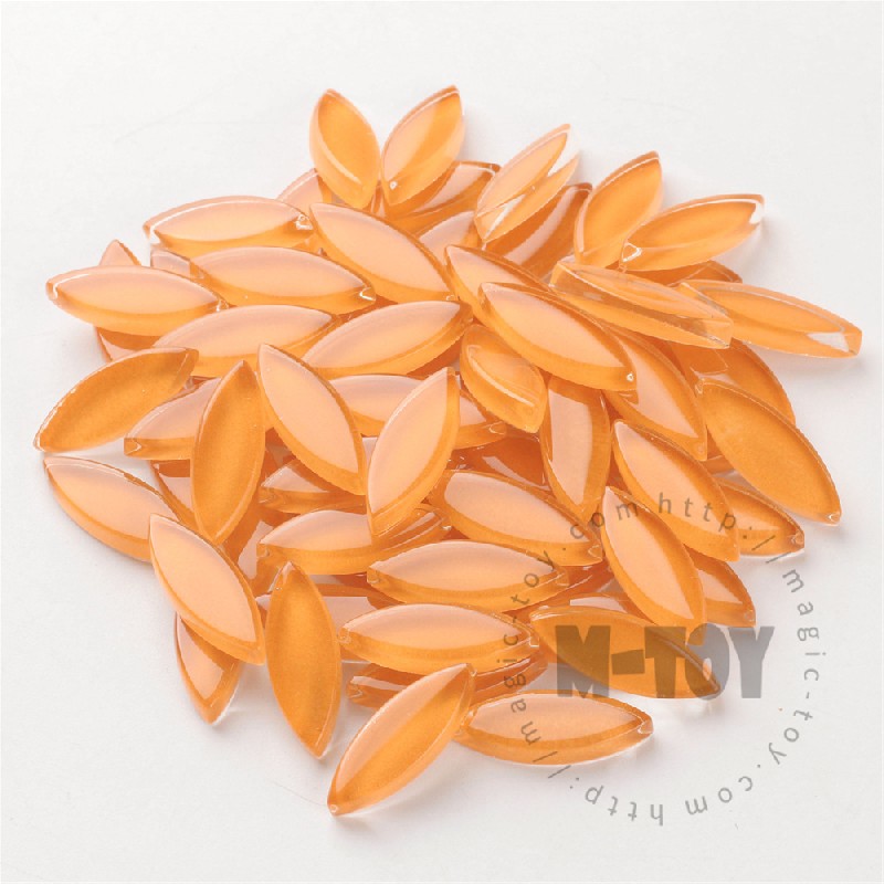 Orange Leaf-shaped Mandala Glass Mosaic 925TY-CC945