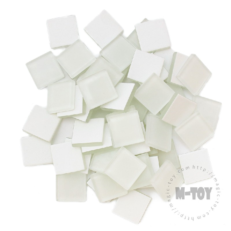 White Square Crystal Glass Mosaic 20-CC100