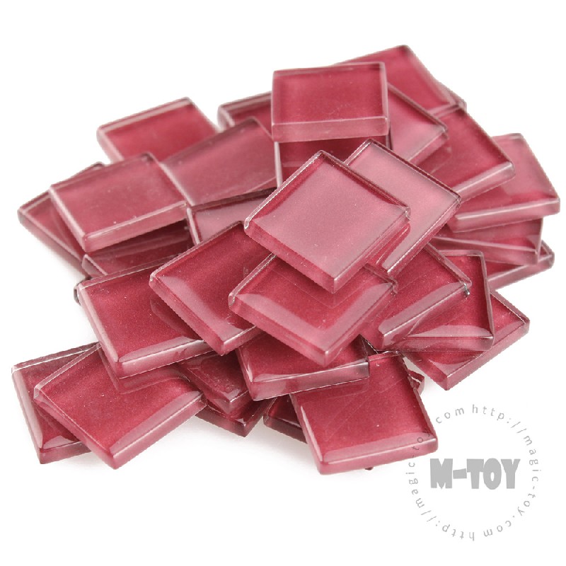 Pink Square Crystal Glass Mosaic 20-CC505